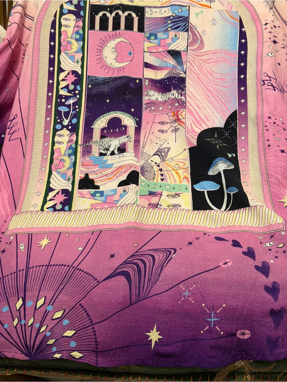 Agua Bendita Eter Crystal Shirt – Size Medium – NWOT – RARE Celestial Print - Picture 10 of 13
